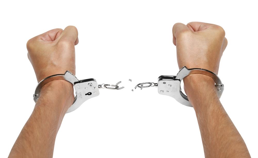 hands and breaking handcuffs