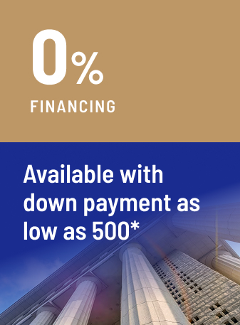 0% financing available with down payment as low as $500*