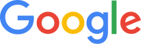 Google logo with colorful letters in blue, red, yellow, blue, red, and yellow on white background