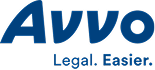 Avvo logo with tagline "Legal. Easier." - online legal services platform