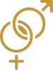 Gender symbols combined - male and female signs interconnected representing equality and diversity