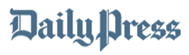 Daily Press logo - newspaper masthead in blue gothic serif font