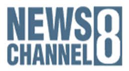 News Channel 8 logo - blue text with number 8 in a box