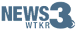 NEWS 3 WTKR logo with blue silhouette of Virginia state map