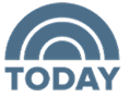 TODAY Show logo featuring concentric semicircles in blue and white with text below