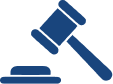 Legal gavel icon representing law, justice, and court services for business and compliance