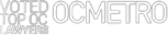 OCMETRO logo with text and geometric design elements in light gray