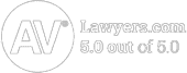 Lawyers.com 5.0 out of 5 rating badge with circular icon and text